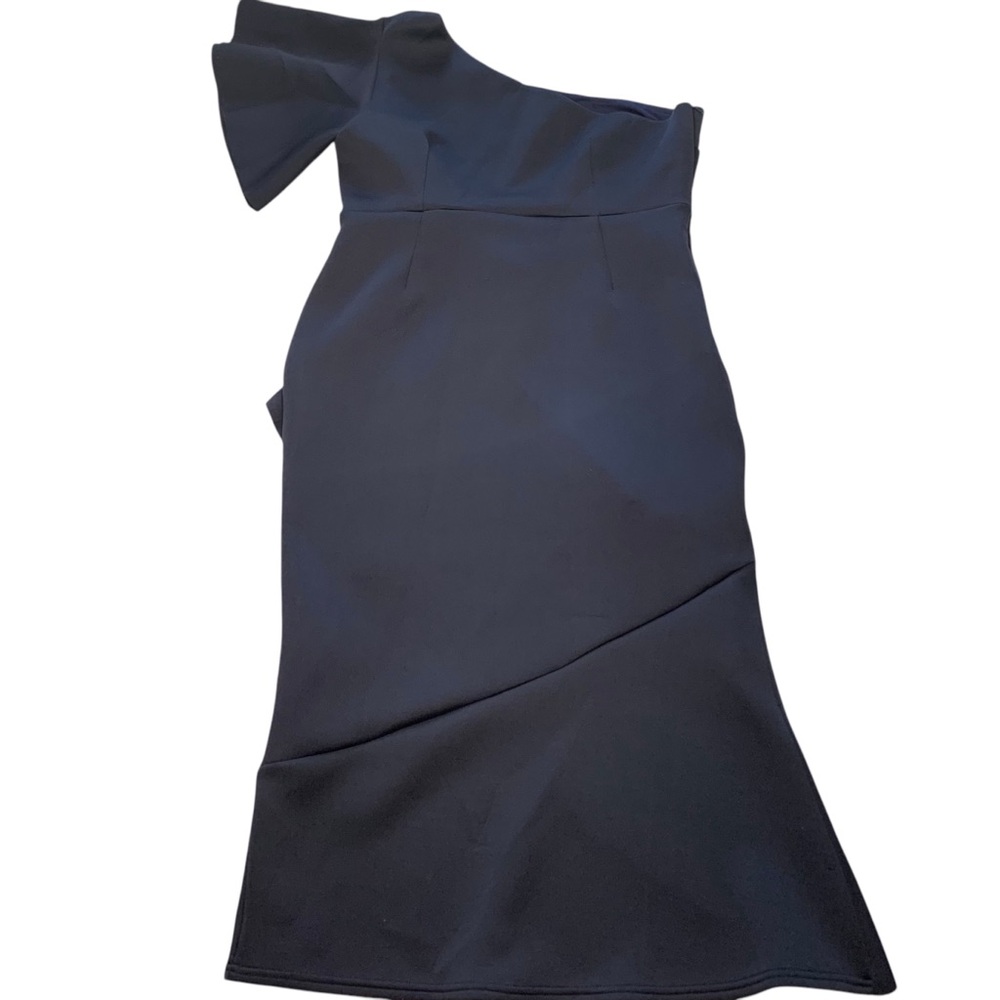 TRUE VIOLET by ASOS Navy One-Shoulder Dress - Picture 5 of 6
